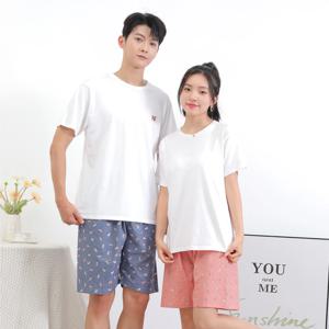 0121 베어리본 5부바지 파자마 잠옷바지 커플반바지