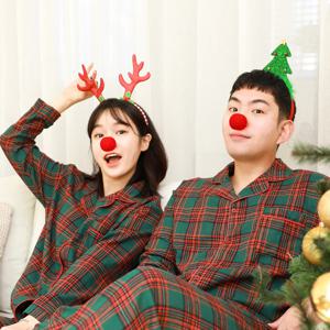 크리스마스 머리띠+루돌프코 2종세트 파티용품 커플 인생네컷 촬영 소품 (루돌프/트리)
