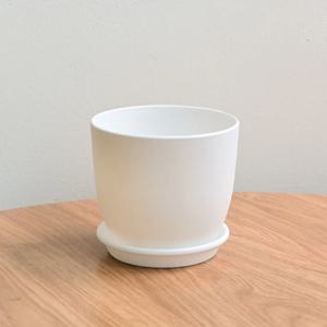 플라스틱 원형 귀여운 화이트 화분