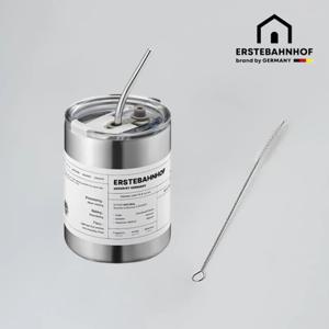 스텐 보온 보냉 빨대 텀블러 350ml 메탈