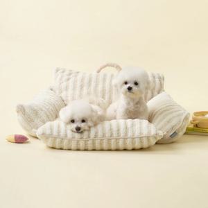 강아지 부클라인 오픈 방석 쿠션 2size 2colors