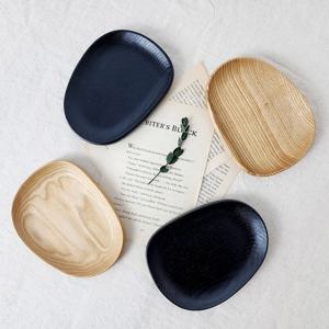 원목 나무 조약돌 플레이팅 접시 2color