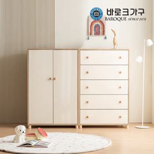 테디 아기옷장 5단서랍장 세트 1600