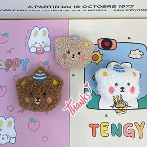 파티베어스마트톡 쿠션 핸드폰 거치대 귀여운 동물 스마트톡 핸드폰 악세사리 3color