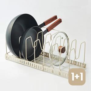 마일드 sok 1+1 파우더코팅 확장형 후라이팬 정리랙 거치대 주방 싱크 정리함