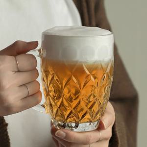 감성 패턴 맥주컵 맥주잔 유리컵 500ml