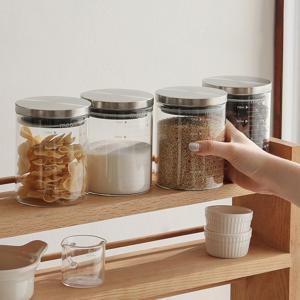밀리 내열 유리병 글라스 용기 4P세트 750ml 양념통