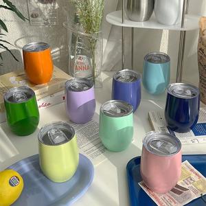 드링크어랏 에그 텀블러 355ml 캠핑 이중 스텐 컵