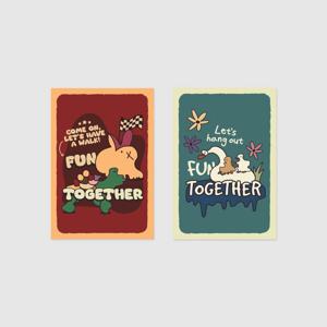 엽서 동화시리즈 2종 디자인 토끼와거북이 미운오리아기