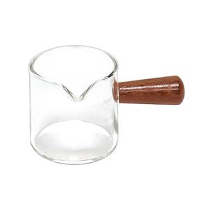모던핸들유리잔 100ml 모던 우드핸들 에스프레소잔 샷잔 시럽잔 2559