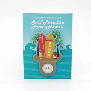 아이디어 씨앗선물 하와이 서퍼 파라다이스 씨앗카드