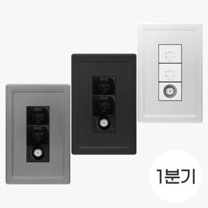 전화 CATV 결합형 1분기+8P+8P 다크그레이 블랙 실버 통신 모듈