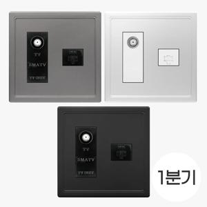 전화 CATV 결합형 1분기+8P 2개용 다크그레이 블랙 실버 통신 모듈