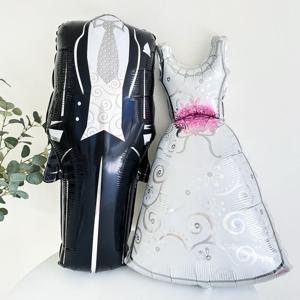 브라이덜샤워 풍선 소품 턱시도 웨딩드레스 풍선 신랑 신부