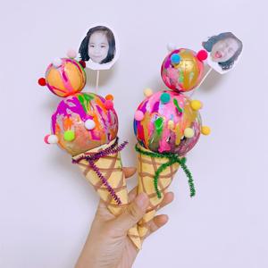 아이스크림 만들기키트 우드락 볼 재료 스티로폼 스트로폼 원형 만들기세트 엄마표미술