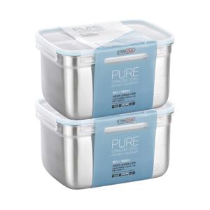 1+1 국산 스텐밀폐용기 스텐김치통 퓨어 미니핸디 3호 3.4L