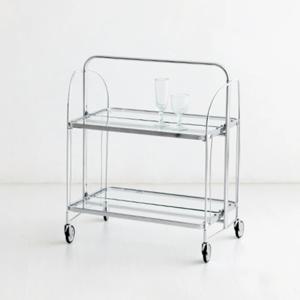 심플리 투명 접이식 트롤리 플랫