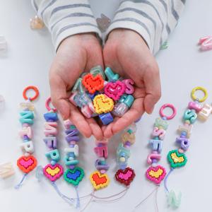 DIY 비즈 키링 만들기 MBTI 이니셜 키트 엠비티아이 우정 열쇠 고리 참 홀더 악세사리