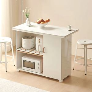 세라믹 주방 수납장 렌지대 홈바 홈카페 멀티 수납장 밥솥 선반 오븐장 (2colors)