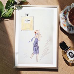 빈티지 캐릭터 팝아트 포스터 액자 33종 - P52 Chanel Paris (1927)