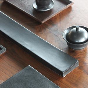 이천도자기_스시유 블랙 메이트 플레이트_일식, 스시접시