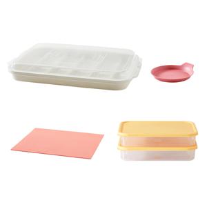 김밥재료보관용기 + 도시락용기 1.2L 4종 5P 세트