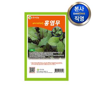 베이비 (샐러드) 홍염무 씨앗 10g . 무소독 베란다 텃밭 채소 재배 씨 종자