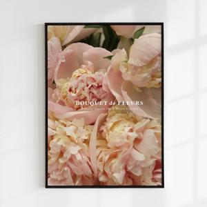꽃 포스터 감성 인테리어포스터 꽃그림 액자 peony
