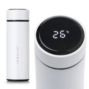 스마트 LED 온도표시 보온보냉 텀블러 온도 보온병 보냉병 350ml (화이트)