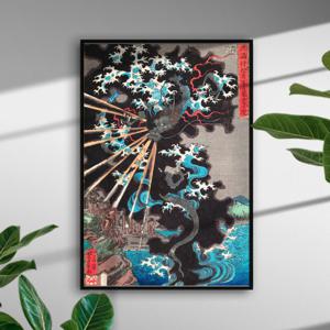 청룡 개업선물 용 그림 용액자 용 일러스트 명화액자 안방 거실 침실 풍수 포스터 인테리어