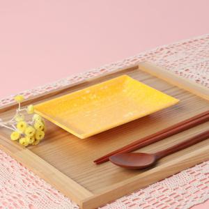 레트로 병아리 그릇-직사각접시 1호-떡볶이 접시 분식집 멜라민 포장마차