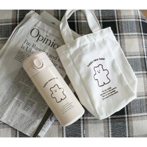 곰 텀블러 파우치 세트 스텐 곰돌이 귀여운 보온 350ml 3종