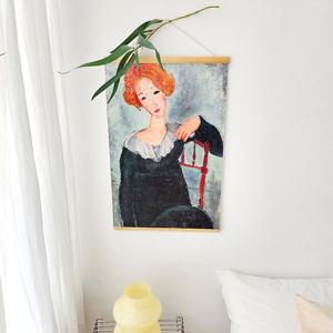 아메데오 모딜리아니 빨간머리 여인 초상화 벽걸이 액자 40x60