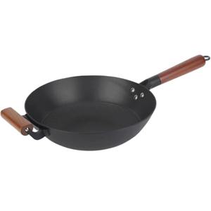 LAGO 라고 프리미엄 30cm 궁중팬 인덕션 무쇠 양손 웍팬 주물팬 IH 무쇠팬 4051