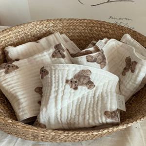 테디베어 6거즈 키친크로스 주방수건 어린이집 손수건