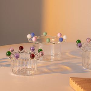 [해외] 내열유리 왕관모먕 믹싱 샐러드볼 글라스볼 요거트볼 2colors 2size