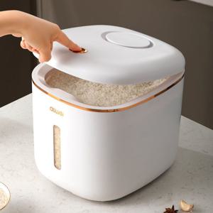 [해외] 가정용 원터치 쌀통 대용량 진공 쌀보관통 쌀항아리 쌀독 5kg 10kg
