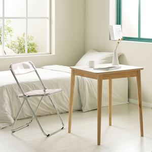 밀레뉴 600 2인용 HPM 식탁 사각 원목 화이트 테이블 2type