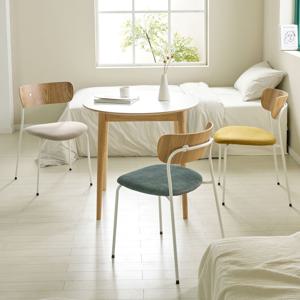 밀레뉴 HPM 원형테이블 원목 화이트 2인용 원형 식탁 테이블 2type