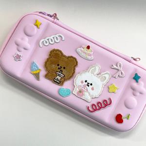 닌텐도 스위치 OLED 라이트 파우치용 동물의숲 데코 와펜 패치 SET