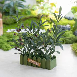 대나무 조화 화분 그리너리 울타리 set 37cm 2types 인테리어