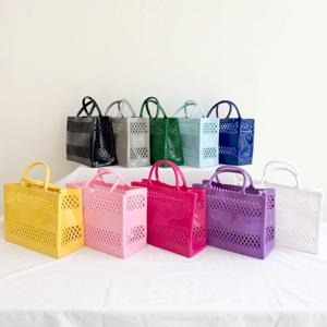 젤리백 비치백 수영장 워터파크 물놀이 가방 목욕탕 바구니 여름 도트백 pvc 실리콘백