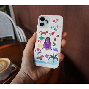 폰케이스_ 인디오 소녀 (갤럭시 아이폰 무광 하드 범퍼 카드 귀여운 케이스)