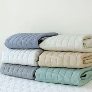 솔리드 에어워싱 시어서커 미끄럼방지 고정밴드 침대 여름패드 6컬러 (SS/Q/K)