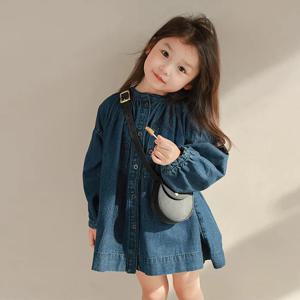 셔링 데님 원피스 R12208