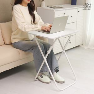 노트북 거실 사이드 테이블 접이식 간이 미니 책상 보조 수납 침대 협탁 우드 원목 600