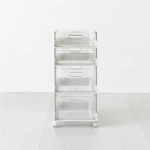 RUDAN 투명트롤리 카트 4단