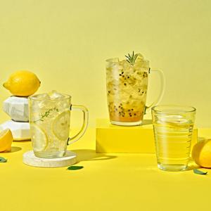 [글라스락 직영] 내열강화 스트라이프 머그컵 480ml 4개 세트