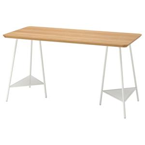 안팔라레+틸슬라그 책상 공부 사무실 작업 140x65cm 대나무/ 화이트