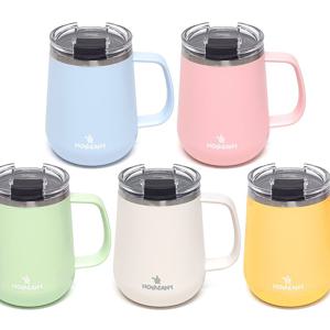 홈애니 마카롱 스텐머그 330ml 보온보냉 스텐레스 텀블러 11oz 뚜껑머그